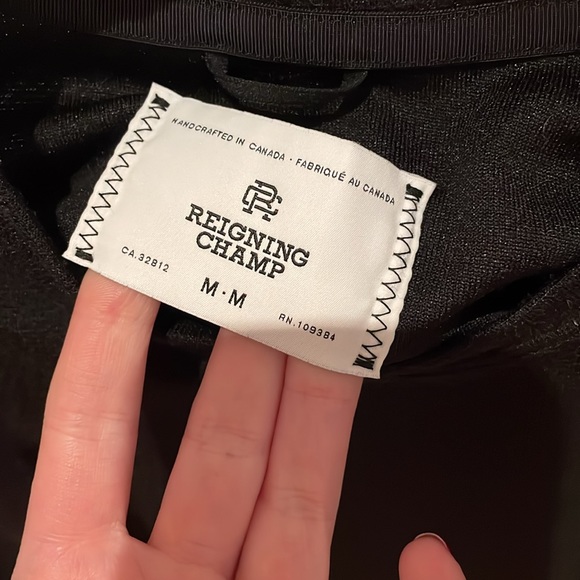 Reigning Champ Black Long Sleeve Athletic Shirt Mens Sz M - Picture 2 of 5